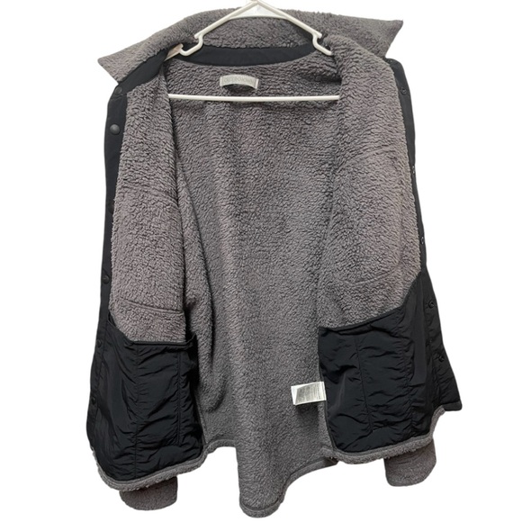 Outerknown fleece shirt jacket button snap grey - Picture 4 of 6